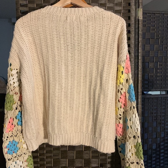 M/L Sweater patchwork arms - Picture 4 of 6